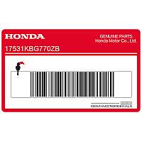 HONDA Tank decal, right side 17531-KBG-770ZB
