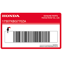 HONDA Naklejka na zbiornik, prawa strona 17507-KBG-770ZA