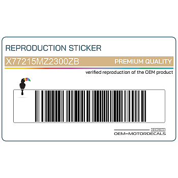 Kontpaneel sticker, rechterkant