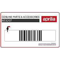 APRILIA Autocollant carénage arrière queue, côté gauche 853207