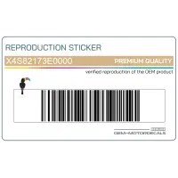 REPRODUCTION Frame cowling decal, left side X4S82173E0000