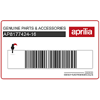 APRILIA Adesivi carena anteriore superiore, set AP8177424-16