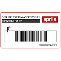 APRILIA Heckverkleidung Aufkleber AP8166120-16