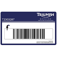TRIUMPH Kontpaneel sticker, linkerkant T2303287