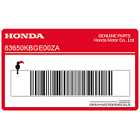 HONDA Pegatina de la cubierta del marco, lado derecho 83650-KBG-E00ZA