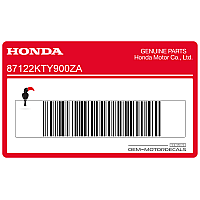 HONDA Side cowl CBR graphic, right side 87122-KTY-900ZA
