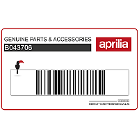 APRILIA Belly pan decal, right side B043706