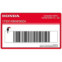 HONDA Naklejka na zbiornik, prawa strona 17531-KBG-630ZA