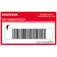 HONDA Heckverkleidung Aufkleber, Rechte Seite 83618-MBW-G90ZA