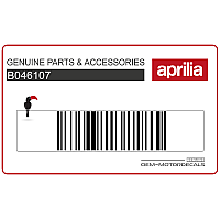 APRILIA Side cowling decal, left side B046107