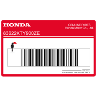 HONDA Autocollant Honda partie centrale arrière 83622-KTY-900ZE