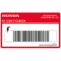 HONDA Bandeau de carénage latéral, côté droit 87122-KTY-D30ZA