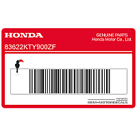 HONDA Carenage central arrière droit Honda autocollant, côté droit 83622-KTY-900ZF