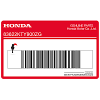 HONDA Carenado lateral HONDA pegatina, lado derecho 83622-KTY-900ZG