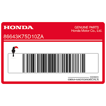 Side cowling decal, right side