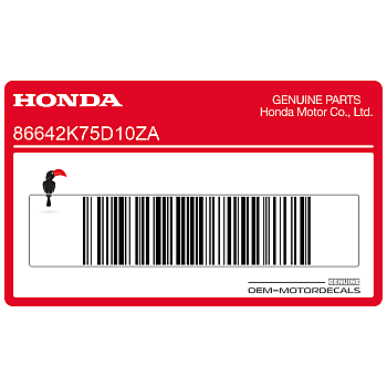 Side cowling decal, left side