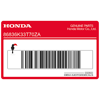 Naklejka na tylną owiewkę / zadupek, lewa strona