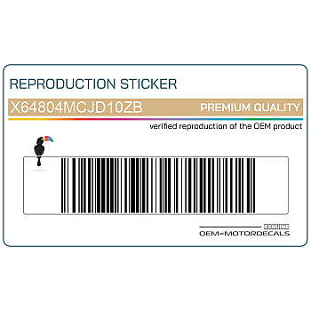 Front cowling decal, left side