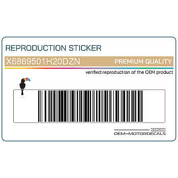 Side cowling decal, left side