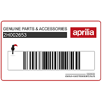 APRILIA Autocollant de panneau latéral, côté gauche 2H002653