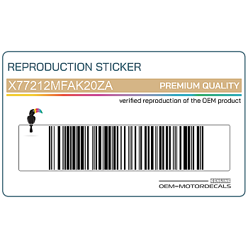 Kontpaneel sticker, rechterkant