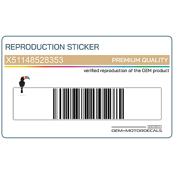 Autocollant de carénage supérieur avant, côté gauche