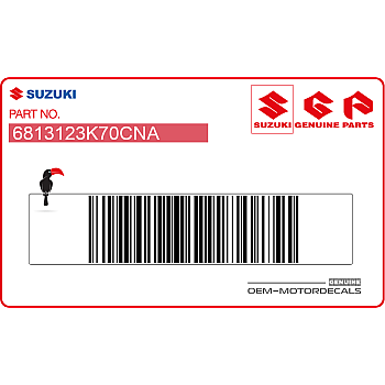 Autocollant carénage arrière queue