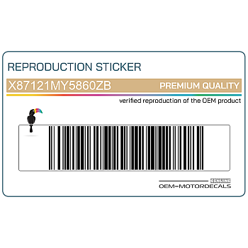 Kontpaneel sticker, rechterkant