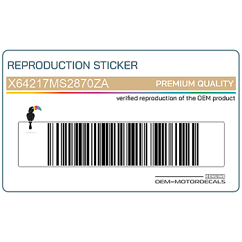 Naklejka na przednią owiewkę (czasza), lewa strona