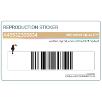 Reproductie van BMW REPRODUCTION Zijpaneel sticker, rechterkant X46632309634