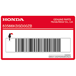 Side cowling decal, left side