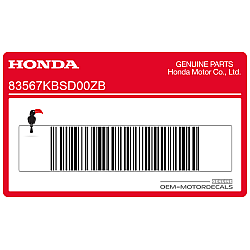 Belly pan decal, left side