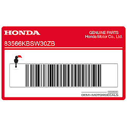 Belly pan decal, left side