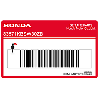 HONDA Tankaufkleber, Rechte Seite 83571-KBS-W30ZB