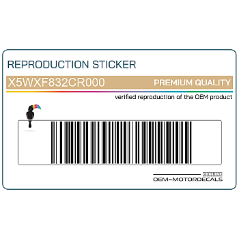 Front cowling decal, left side