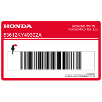 HONDA Autocollant de réservoir, côté gauche 83612-KY4-930ZA
