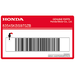 Belly pan decal, right side