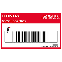 Side cowling decal, left side