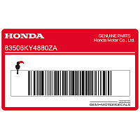 HONDA Autocollant de réservoir, côté droit 83506-KY4-880ZA