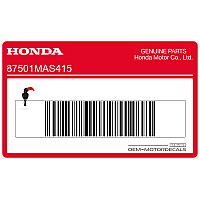 HONDA Etiqueta de precaución 87501-MAS-415