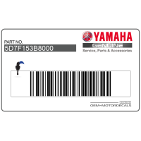 YAMAHA Naklejka na tylną owiewkę / zadupek, prawa strona 5D7-F153B-80-00