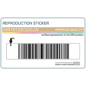 Belly pan decal, left side