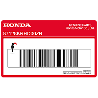 HONDA Pegatina tanque, lado derecho 87128-KRH-D00ZB