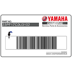 Autocollant de carénage supérieur avant, côté droit