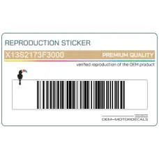 Tail cowl decal, right side Tail cowl decal, right side