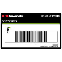 KAWASAKI Adesivo posteriore coda carena, lato destro 56077-2672