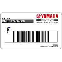 YAMAHA Adesivo posteriore coda carena, lato destro BNU-F174G-40-00