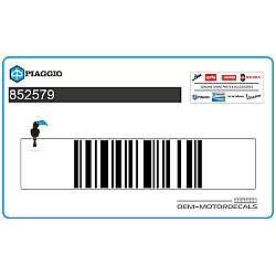 Autocollant carénage arrière queue, côté droit