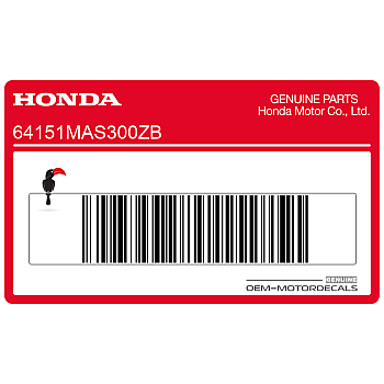 Autocollant de carénage supérieur avant, côté gauche