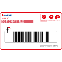 SUZUKI Ensemble d'autocollants de réservoir 68110-39F11-1LE